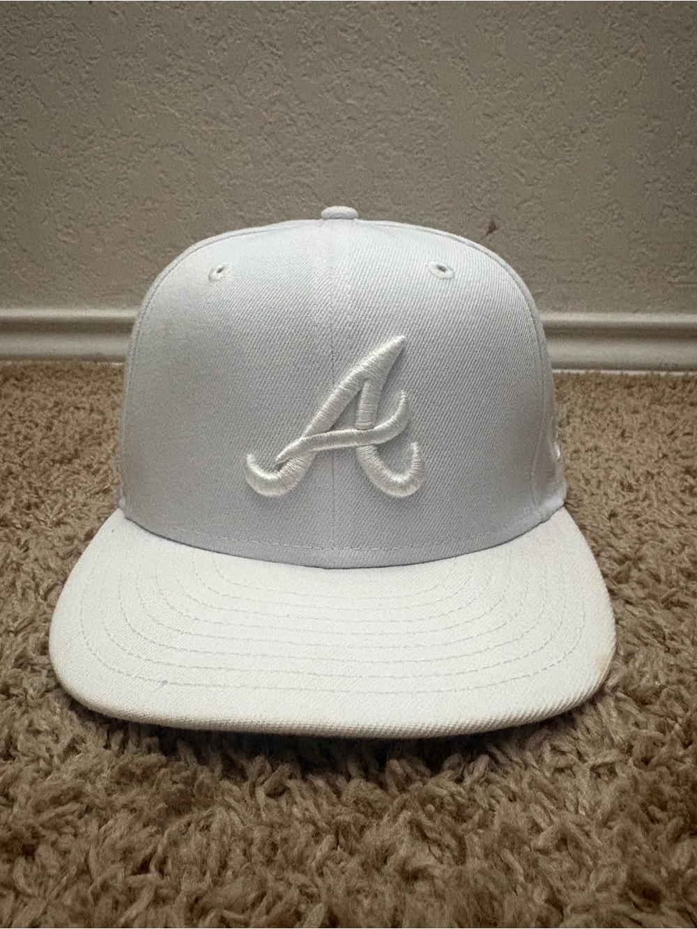 New Era Kids White Atlanta A Fitted Hat